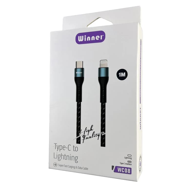کابل تبدیل USB-C به لایتنینگ وینر مدل WC08 طول 1 متر — تصویر ۳