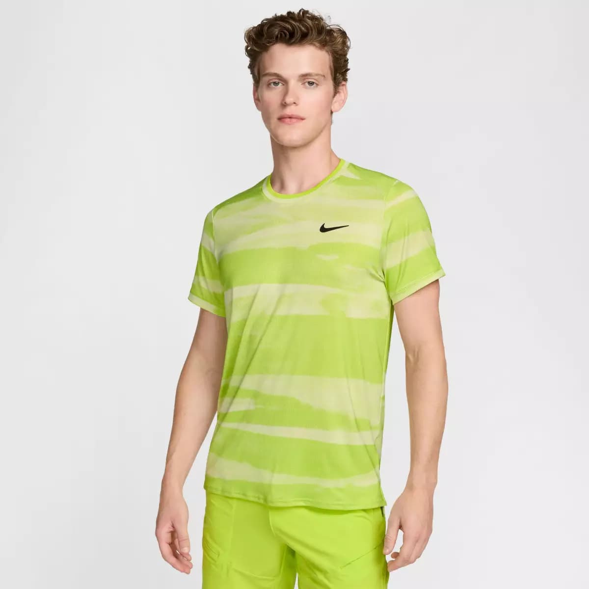 تیشرت مردانه نایکی مدل Printed Nike Advantage Homme Jaune fluo — تصویر ۲