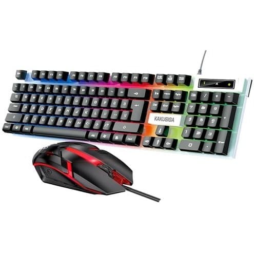 ست ماوس و کیبورد گیمینگ کاکوسیگا مدل KSC-734 | نورپردازی RGB و عملکرد حرفهای