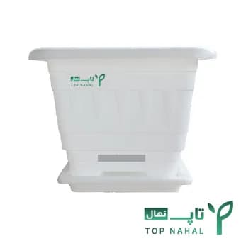 گلدان چهارگوش پلاستیکی (پلیمری) کاملیا — تصویر ۳