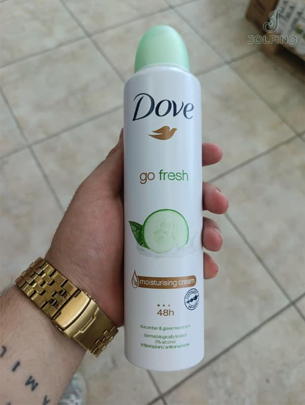 اسپری ضدتعریق زنانه داو Go Fresh خیار و چای سبز 250 میل — تصویر ۲