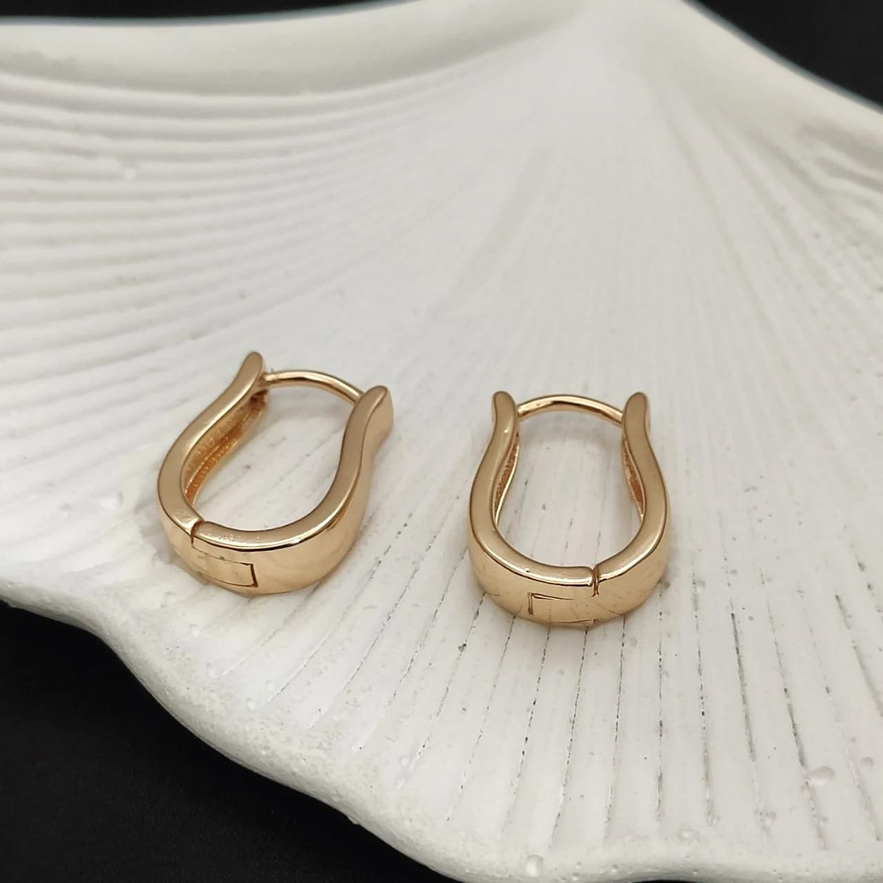 گوشواره حلقه ای ژوپینگ اصل طرح طلا کد 10233