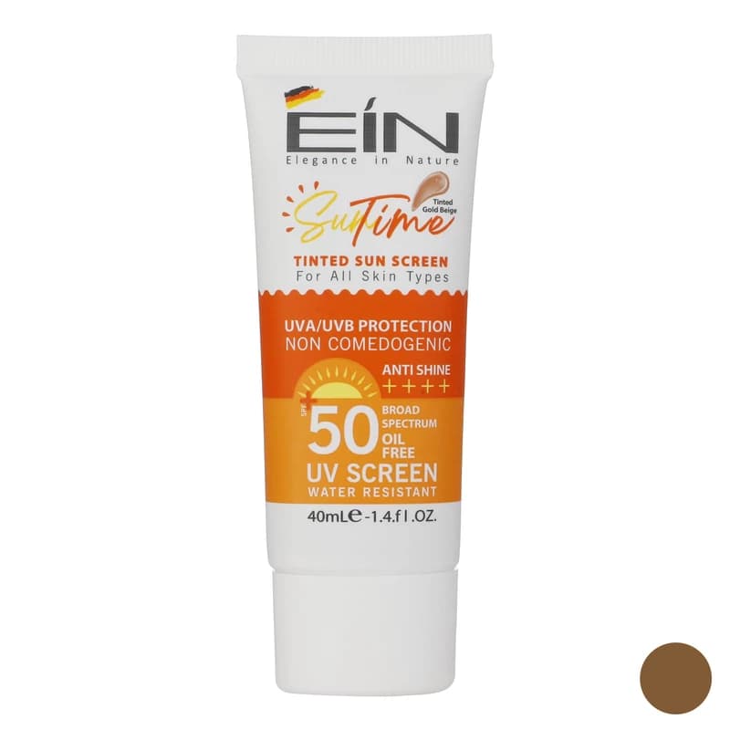 کرم ضد آفتاب رنگی ای آی ان مدل Suntime Gold — تصویر ۳