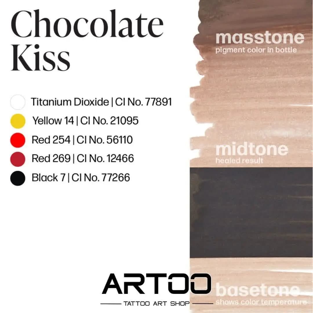 رنگ تتو چاکلت کیس | Chocolate Kiss پرمابلند — تصویر ۳