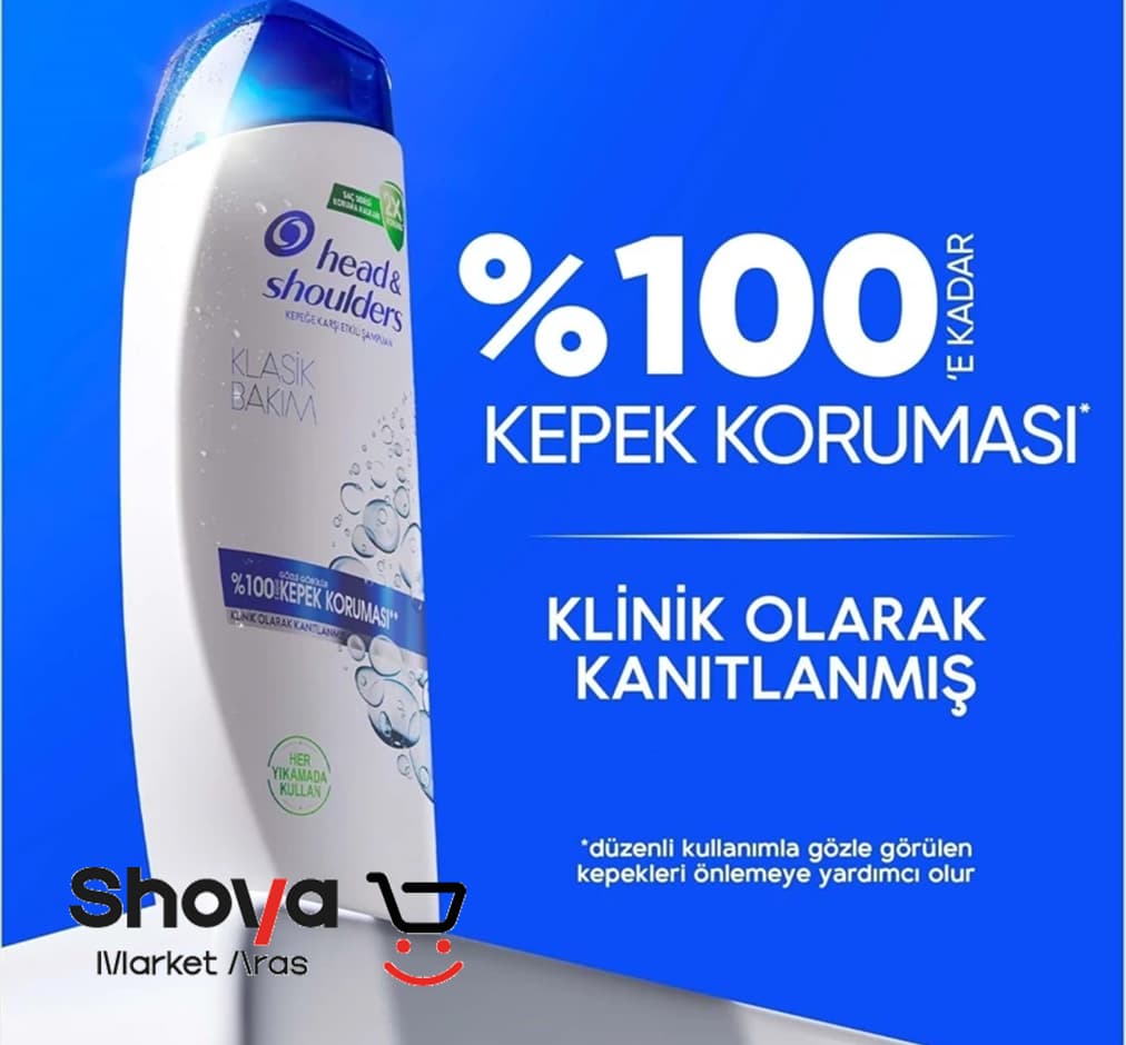 شامپو ضد شوره هد اند شولدرز Head & Shoulders مدل Klasik Bakım کلاسیک حجم 330 میلیلیتر — تصویر ۳