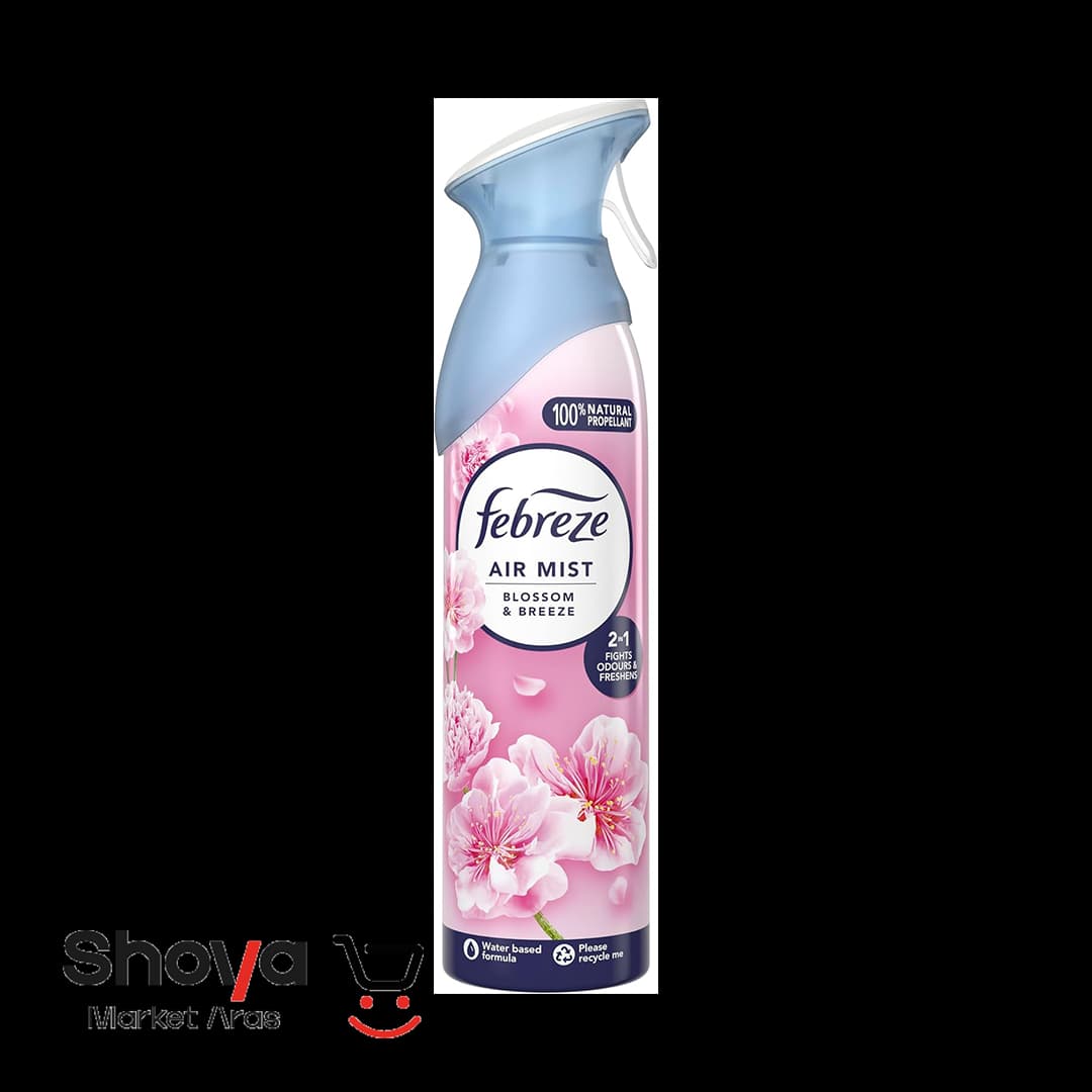 اسپری خوشبو کننده هوا فبرز Febreze رایحه شکوفه بهاری مدل Blossom & Breeze حجم 185 میلیلیتر