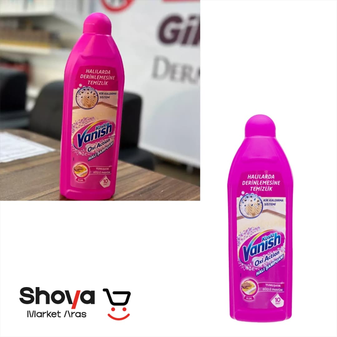 شامپو فرش ونیش Vanish مدل Oxi Action اوکسی اکشن مناسب شستشوی دستی حجم 850 میلیلیتر — تصویر ۴