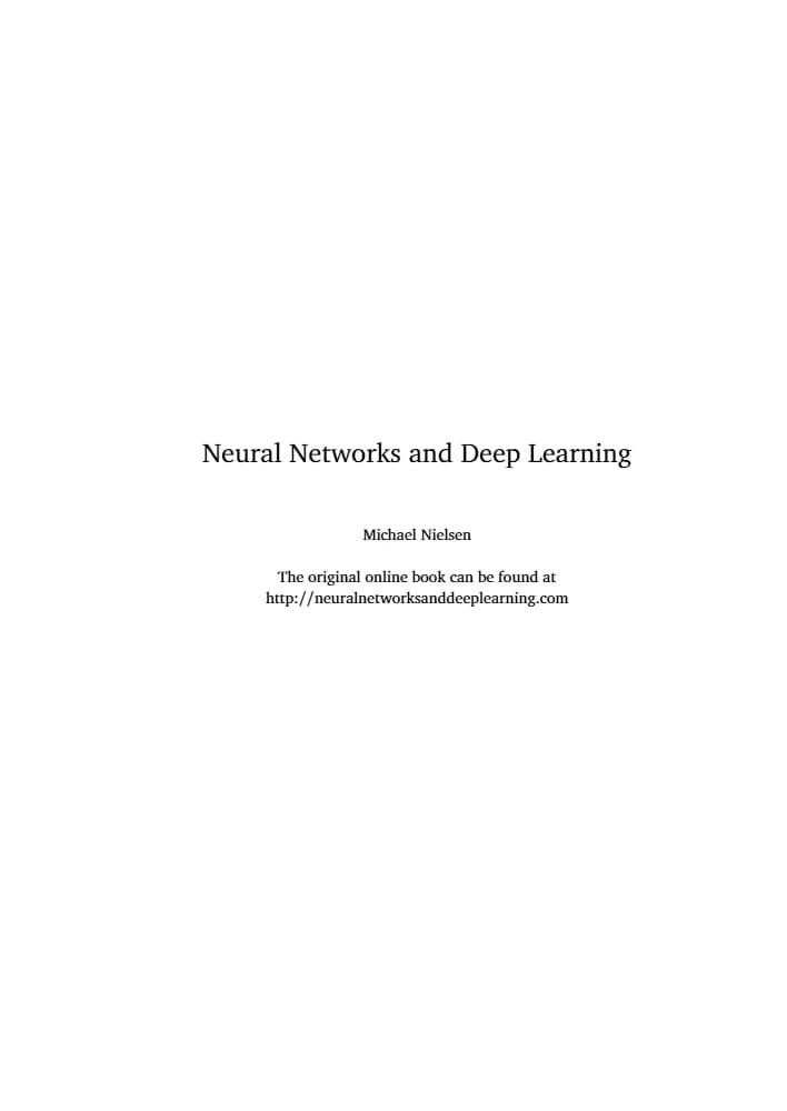 کتاب Neural Networks and Deep Learning (شبکههای عصبی و یادگیری عمیق) نسخه انگلیسی PDF | مایکل نیلسن — تصویر ۲