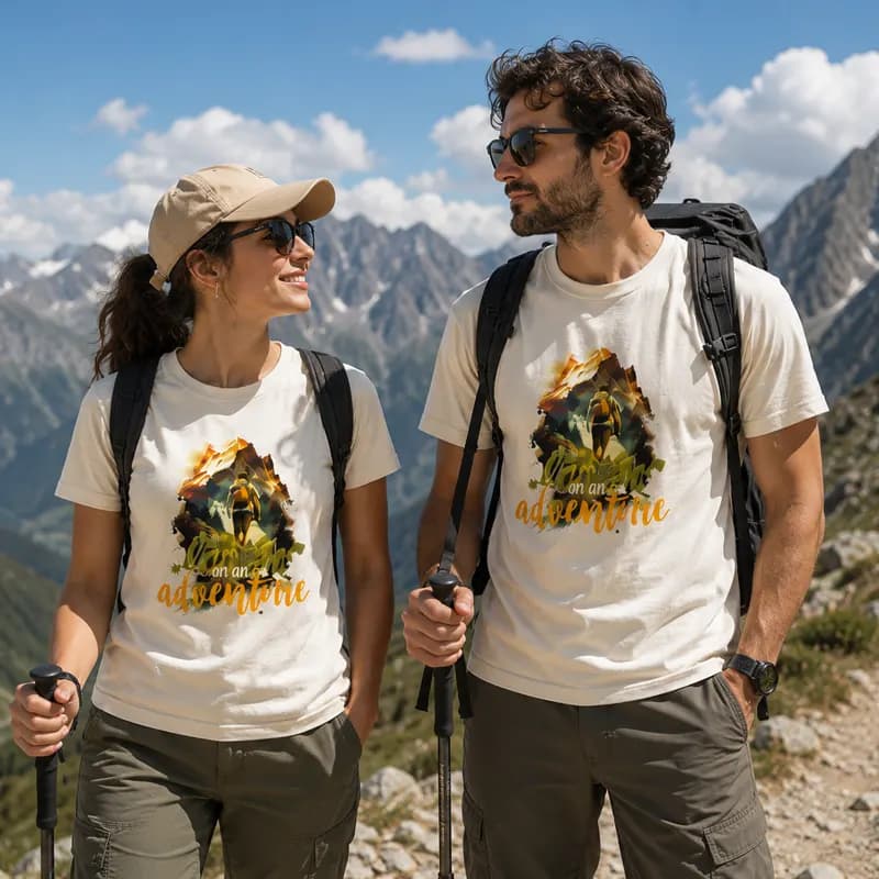 تیشرت طبیعتگردی و کوهنوردی Adventure طرح کوهستان — تصویر ۲