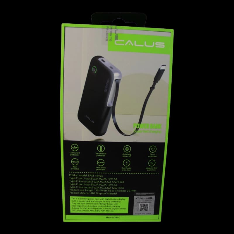 پاور بانک 10 هزار میلی آمپر ساعت CALUS Fast 14 max — تصویر ۵