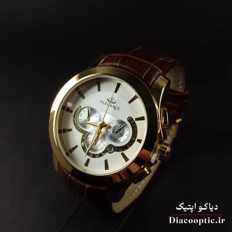 ساعت مچی ست برند الگانس مدل 1178 بند چرمی — تصویر ۵