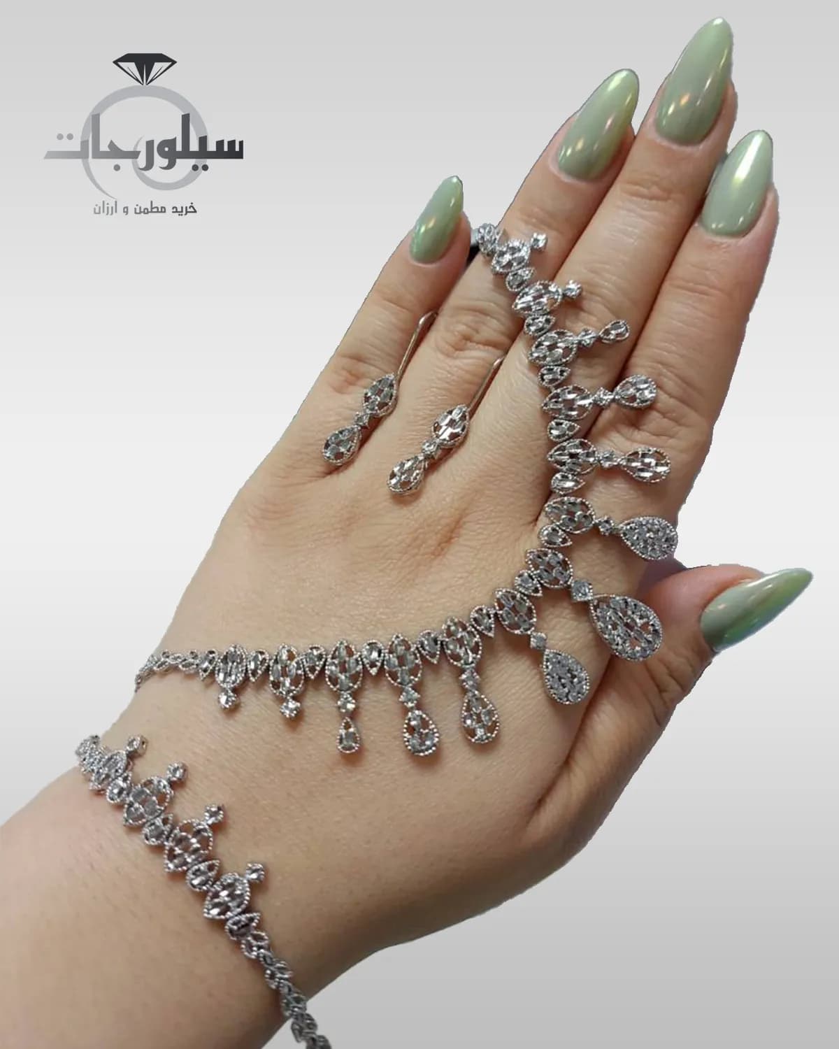 ست نقره زنانه کد WS01050