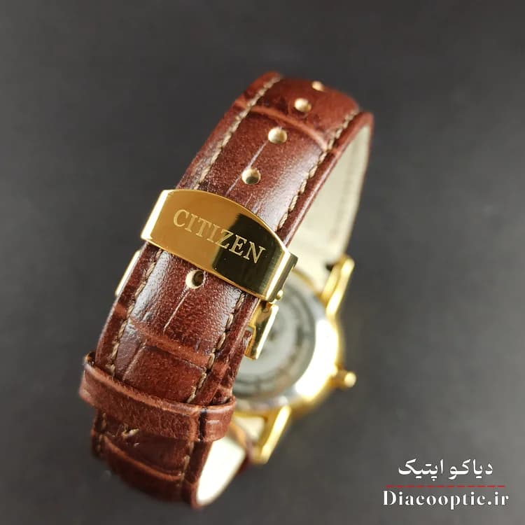 ساعت مچی زنانه موتور ژاپن برند سیتیزن مدل DO1211 بند چرمی — تصویر ۶
