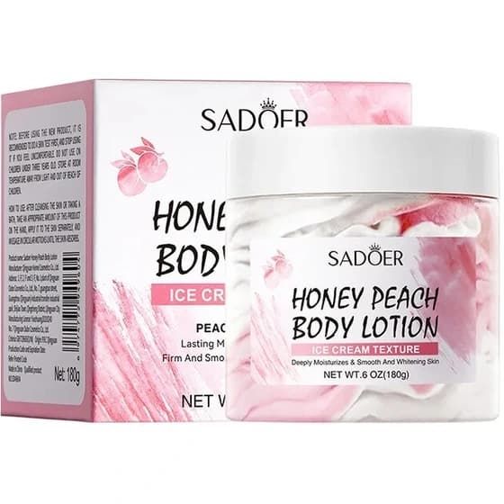 بستنی روشن کننده و آبرسان پوست بدن هلو عسل SADOER