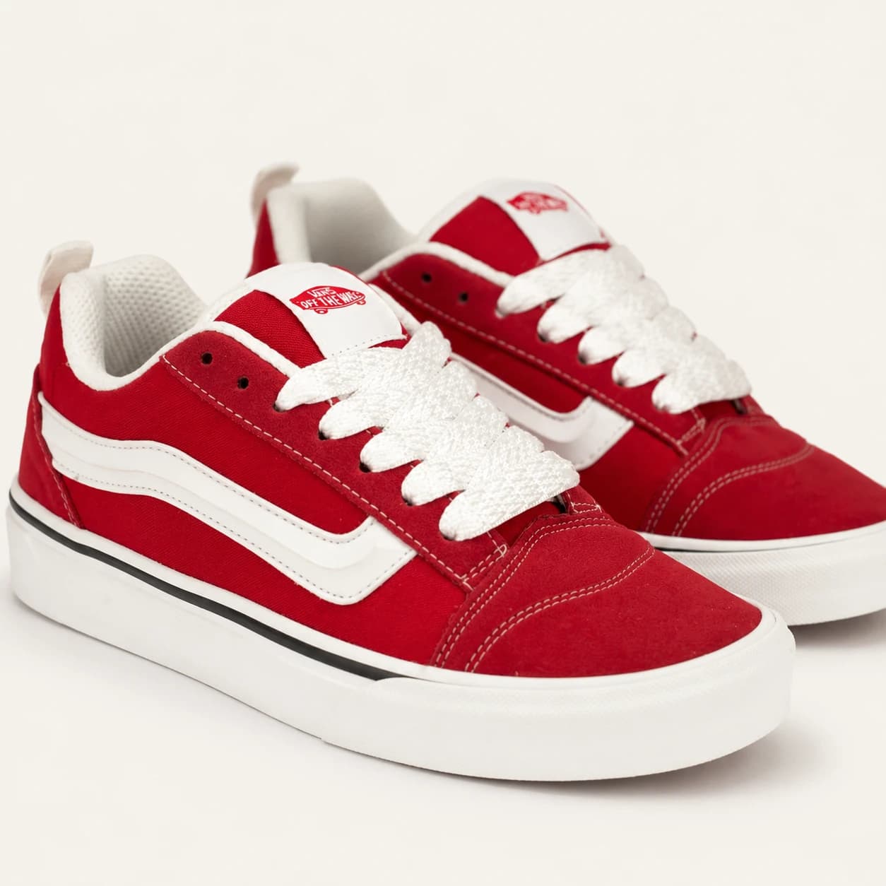 کتونی ونس اولد اسکول کنو پرو مردانه و زنانه رنگ قرمز سفید/کد 118 — تصویر ۳