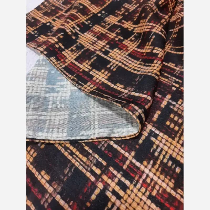 روسری نخ کاستوم طرح سدنا قواره 140 دور چرخ دوز — تصویر ۷