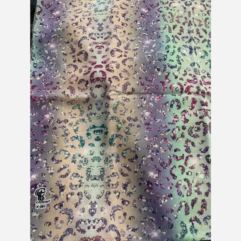 شال نخ کاستوم طرح آنجل رنگ گلبهی قواره 200×70 — تصویر ۵