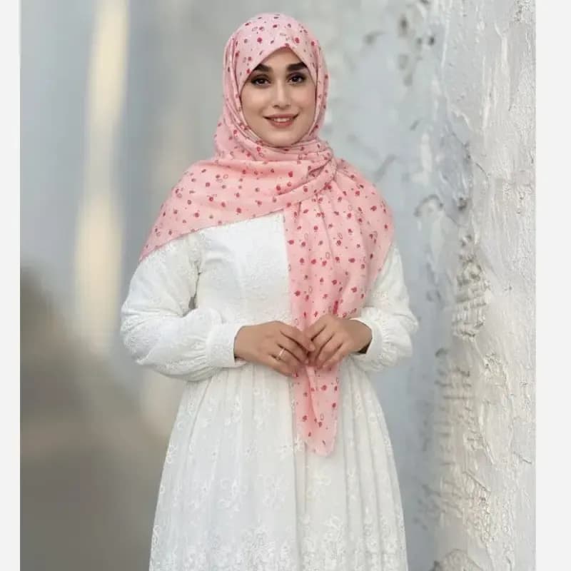 روسری نخ کاستوم طرح روژین چرخ دوز قواره بزرگ 140 سانتیمتر — تصویر ۳