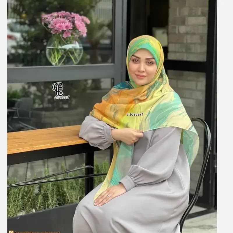 روسری طرح آلما نخ کاستوم سایز 140 — تصویر ۸