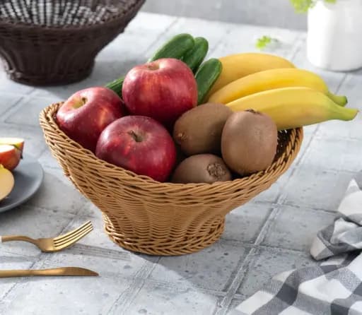 سبد حصیری بیضی آریانا مدل نبات — تصویر ۲