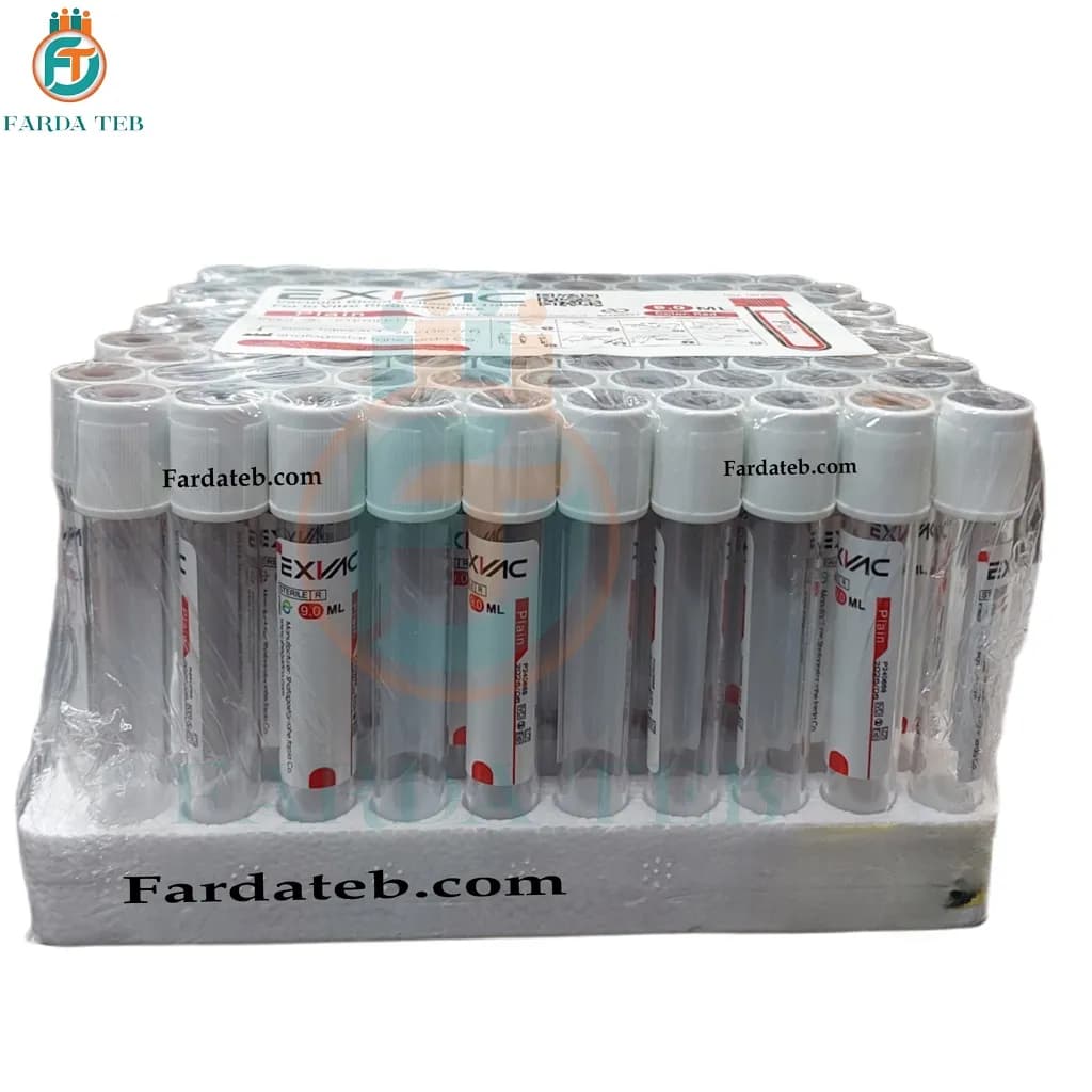 لوله پلین plain خونگیری 9 میل ایکس وک EXVAC درب سفید