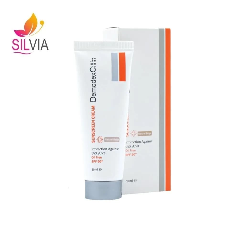 کرم ضد آفتاب دمودکسیلین رنگ بژ طبیعی SPF50 حجم 50 میل