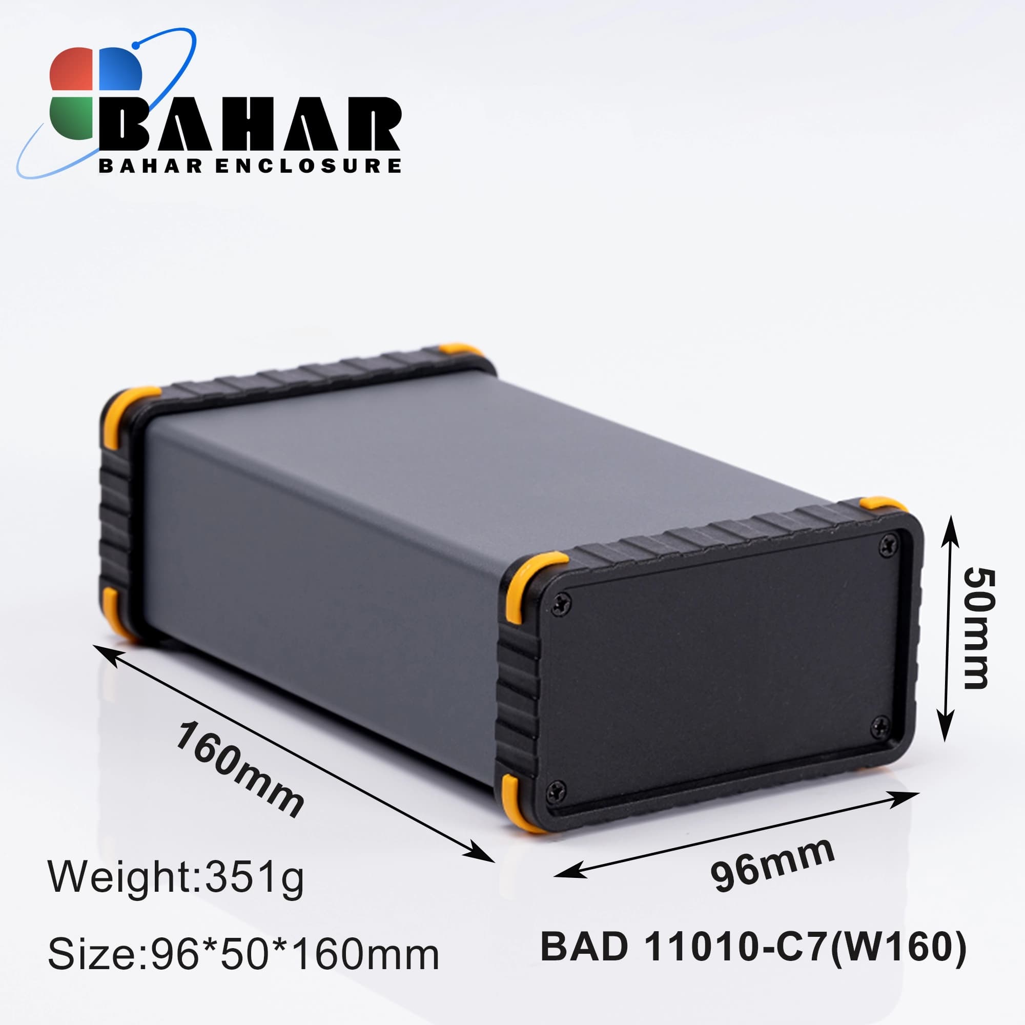 BAD 11010 C7-W160 جعبه آلومینیومی اکسترود پانل پلاستیکی