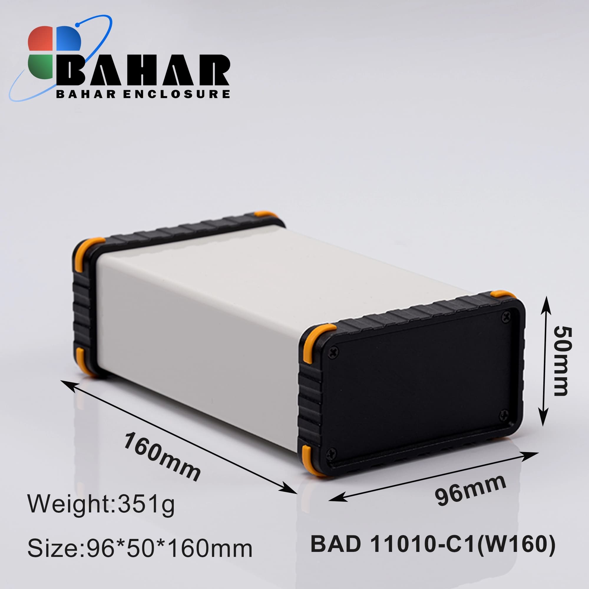 BAD 11010 C1-W160 جعبه آلومینیومی اکسترود پانل پلاستیکی
