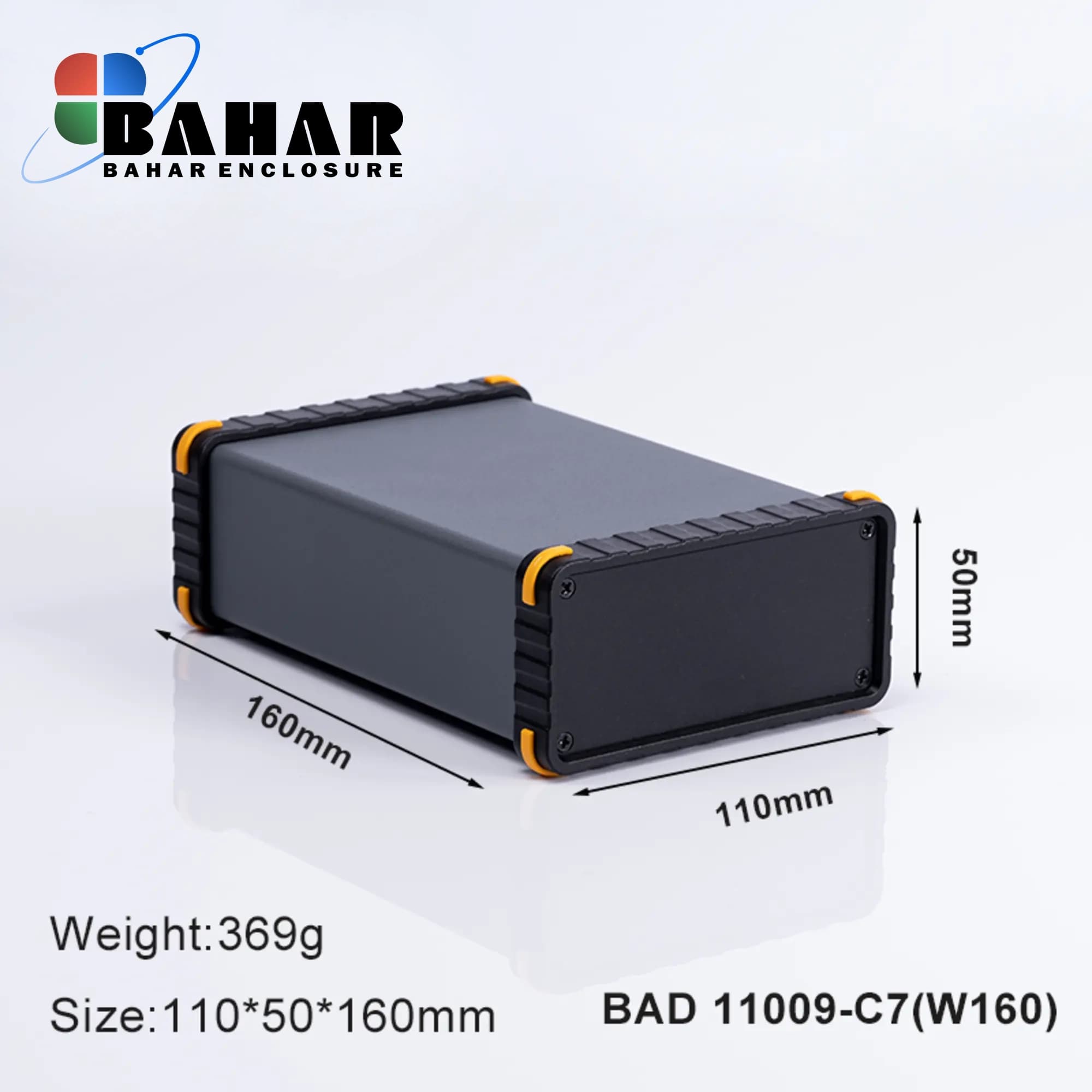 BAD 11009 C7-W160 جعبه آلومینیومی اکسترود پانل پلاستیکی