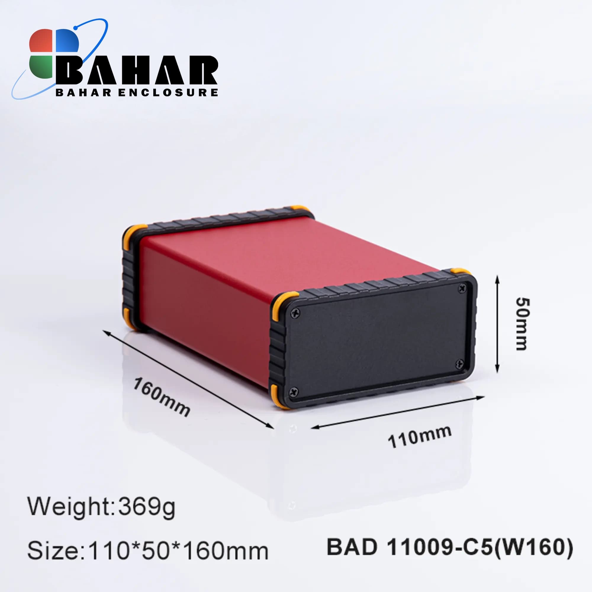 BAD 11009 C5-W160 جعبه آلومینیومی اکسترود پانل پلاستیکی