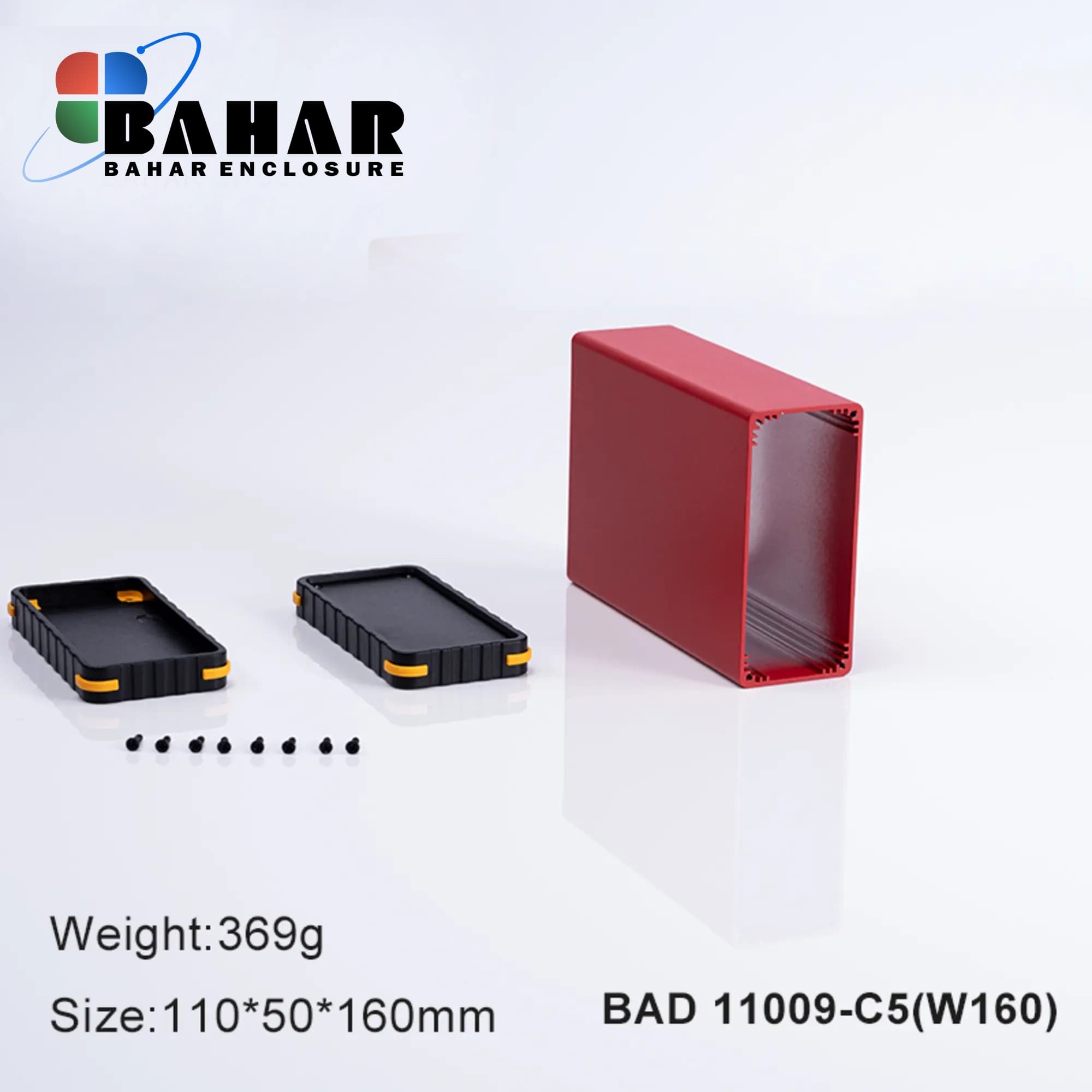BAD 11009 C5-W160 جعبه آلومینیومی اکسترود پانل پلاستیکی — تصویر ۴