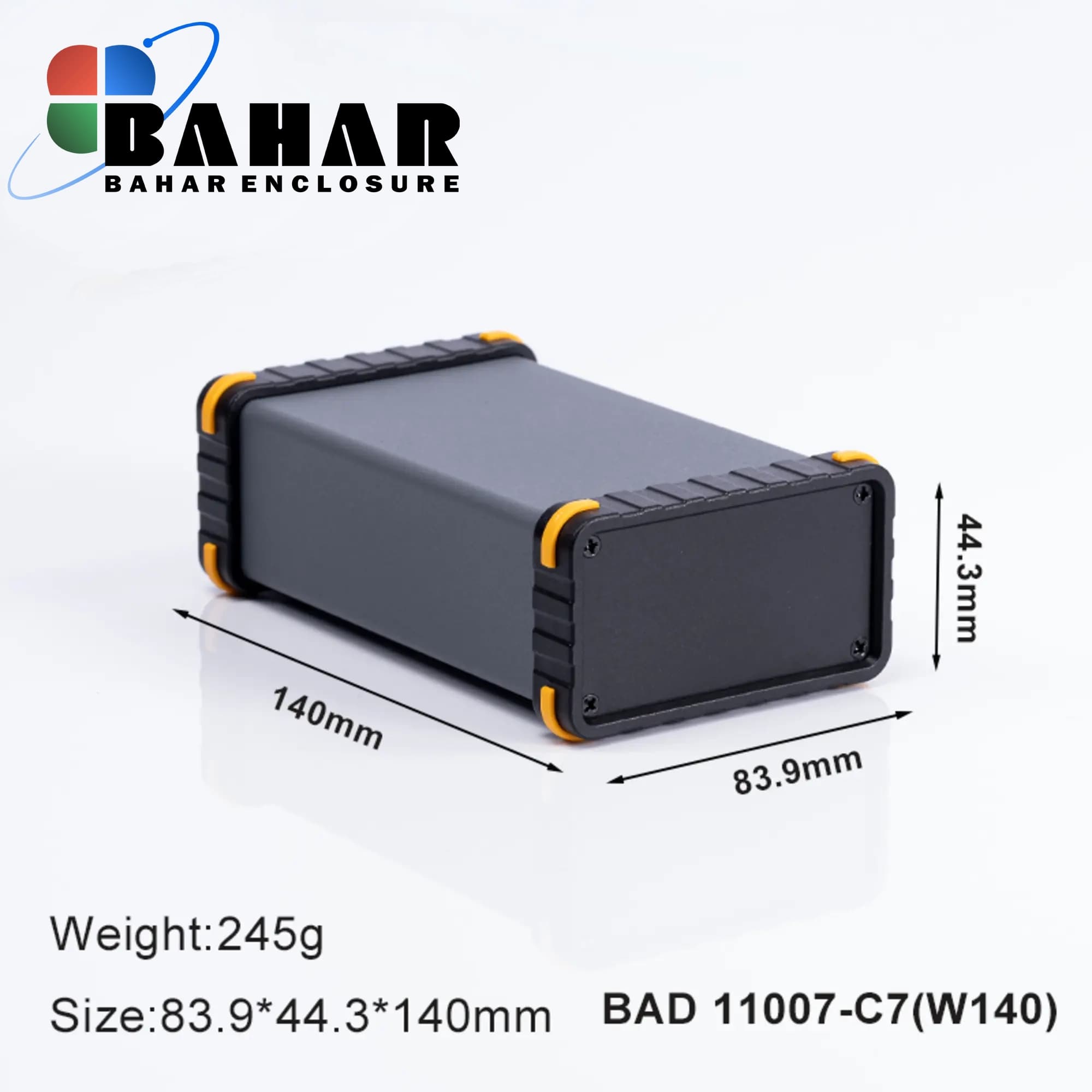 BAD 11007 C7-W140 جعبه آلومینیومی اکسترود پانل پلاستیکی