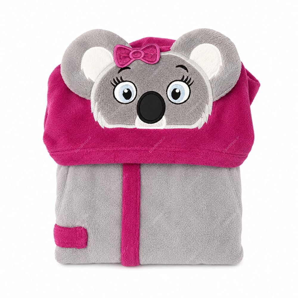 حوله تنپوش کلاهدار فانتزی کودک طرح کوالا دختر Koala