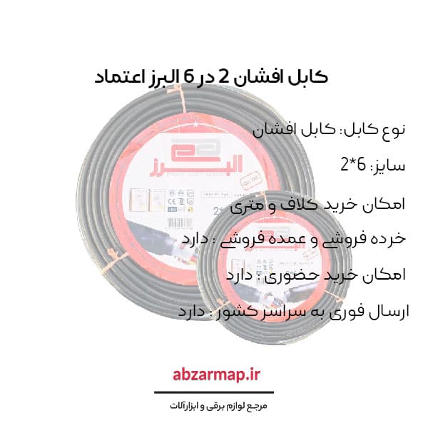 کابل افشان 2 در 6 البرز اعتماد — تصویر ۳