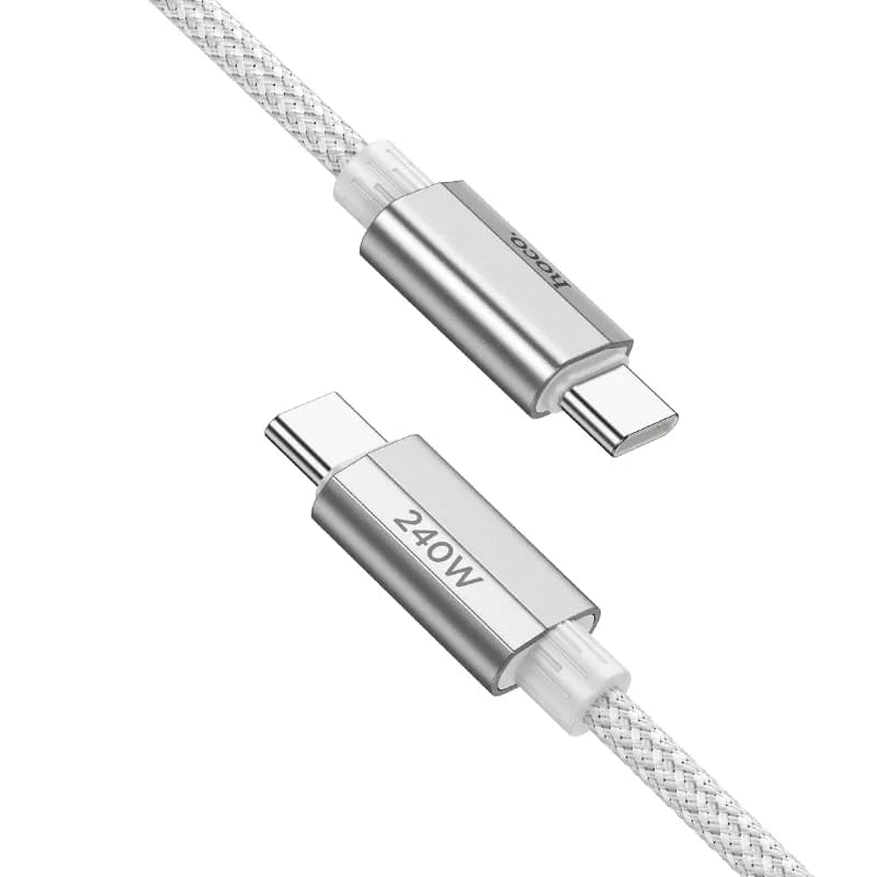 کابل شارژ 240 وات با سری تایپ سی به تایپ سی هوکو مدل U134