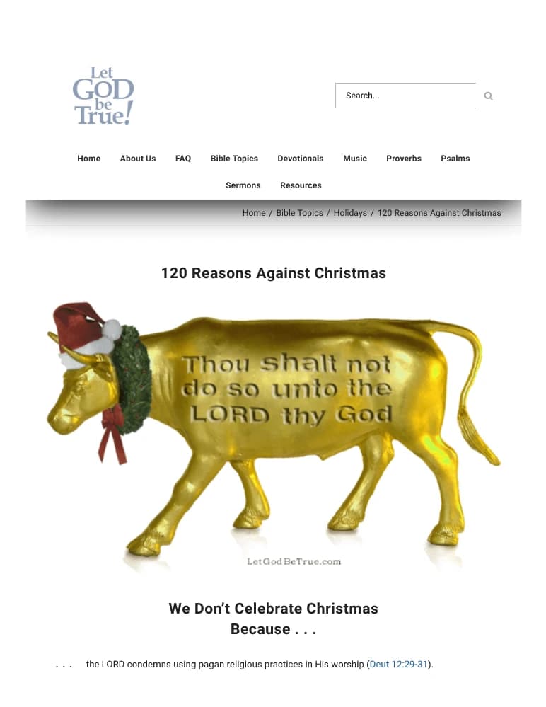 دانلود کتاب 120 Reasons Against Christmas (۱۲۰ دلیل علیه کریسمس) نسخه انگلیسی PDF