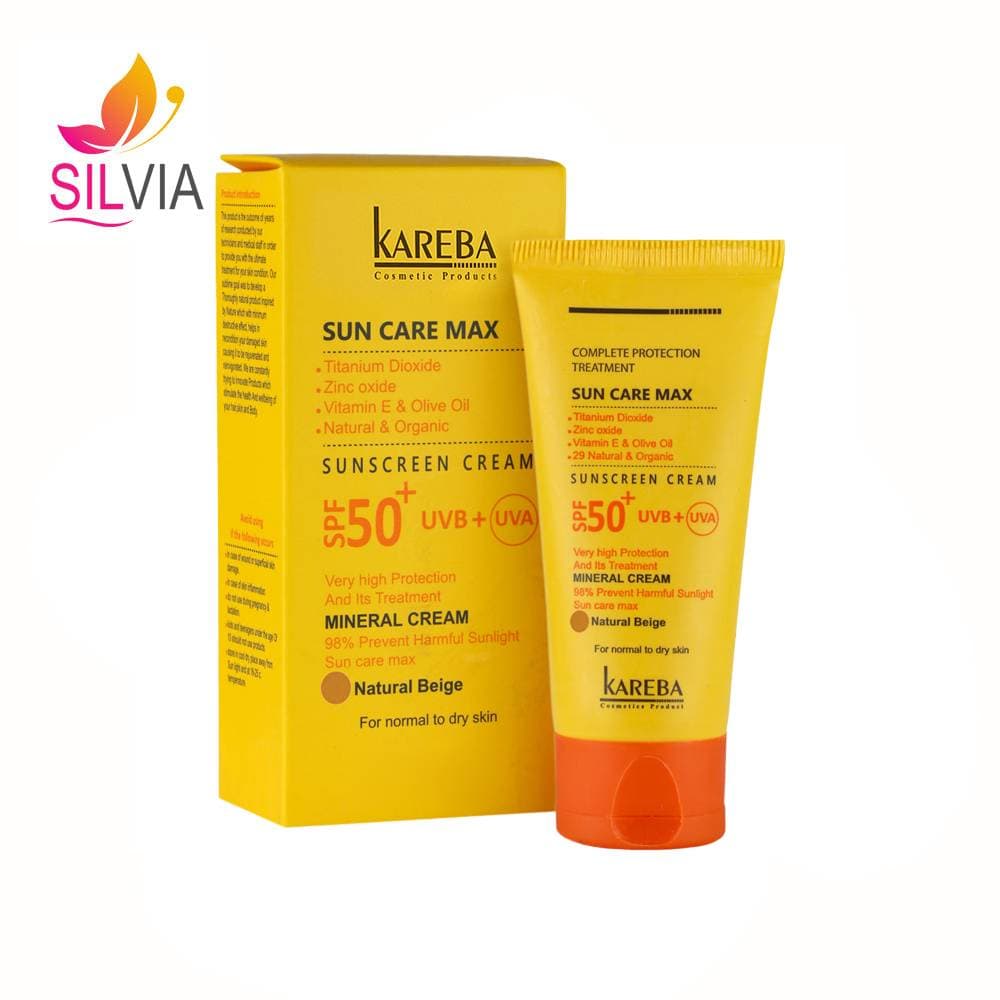 کرم ضدآفتاب SPF50 بژ طبیعی پوست نرمال تا خشک کاربا 50 میل