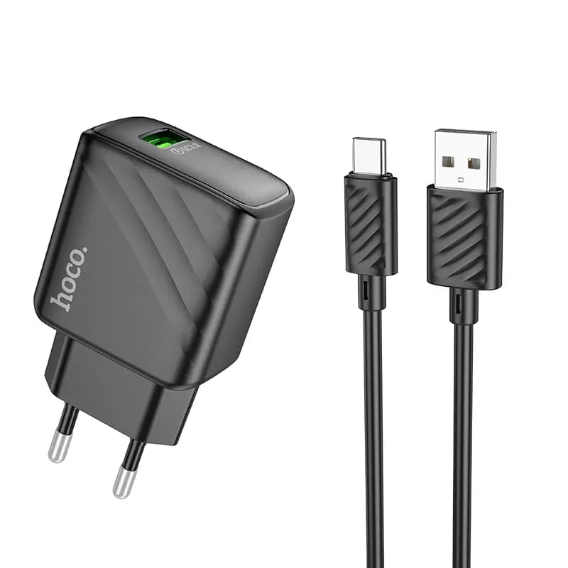 شارژر سریع ۱۸ وات هوکو مدل CS21A با کابل تایپ سی