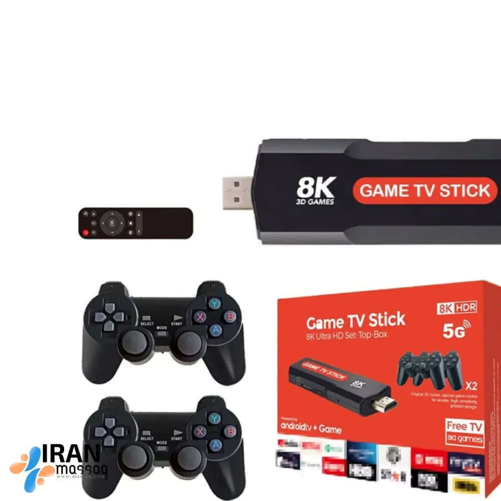 کنسول بازی با دو دسته X2 Plus Game Stick | کیفیت خروجی تصویر 8K HD — تصویر ۶