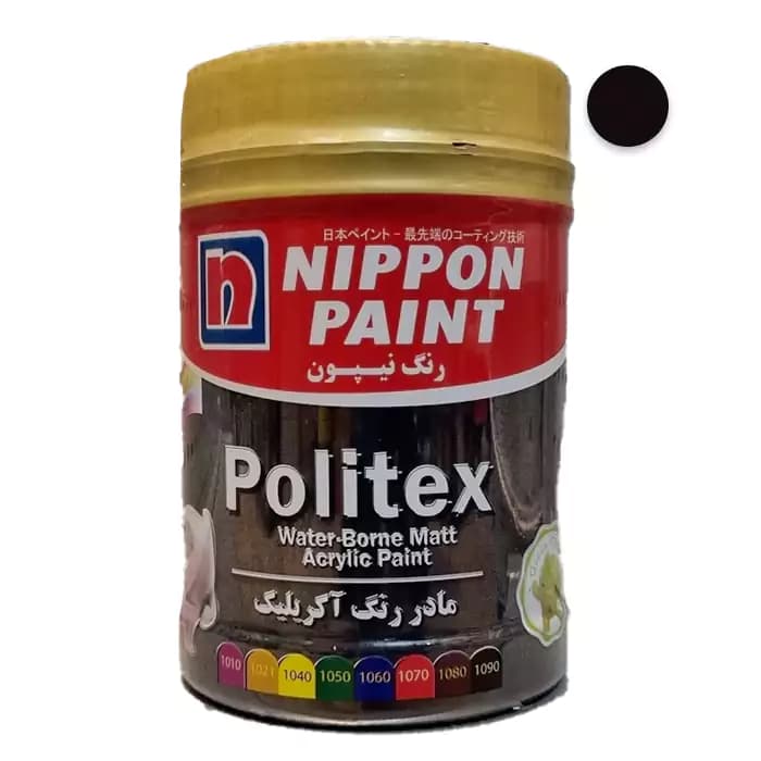 مادر رنگ مشکی مات آکریلیک کد 1090 نیپون 1 کیلویی — تصویر ۲