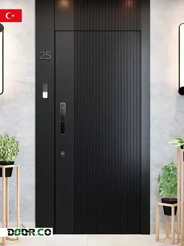 درب ضد سرقت ترک طرح دار مشکی مدل M60