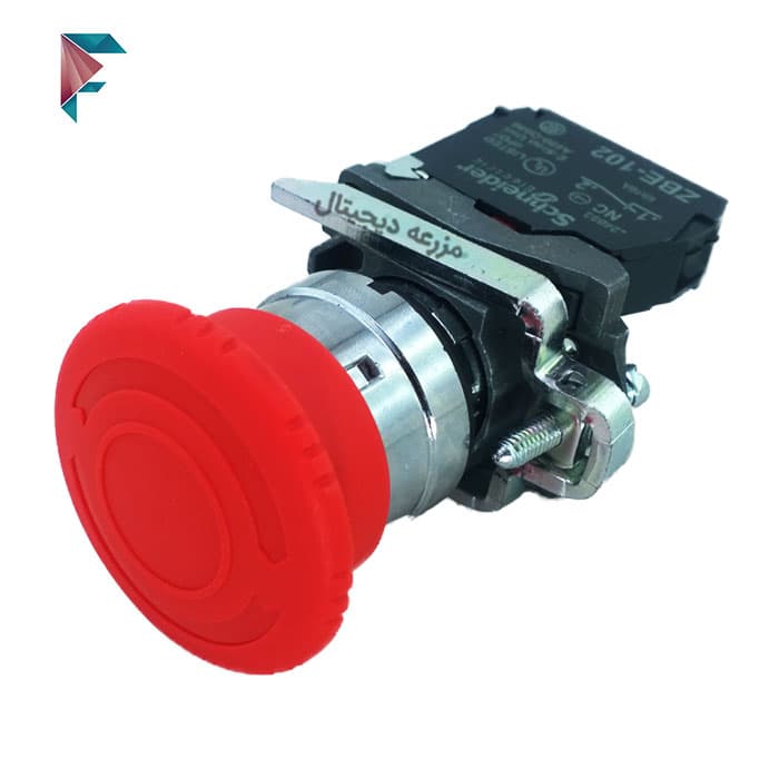 کلید قارچی قفل شو (چرخشی) XB4-BS542 (طرح اشنایدر مرغوب)