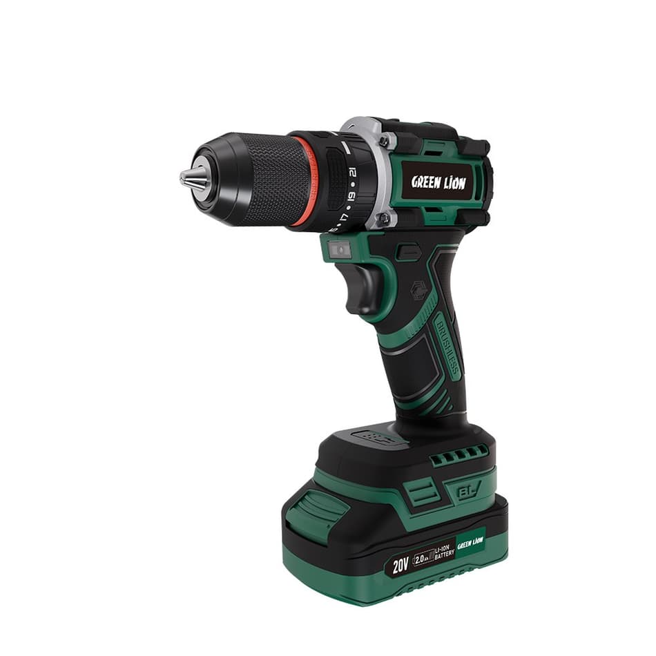 دریل شارژی چکشی گرین لاین مدل GD-14 با باتری ۲۰ ولت