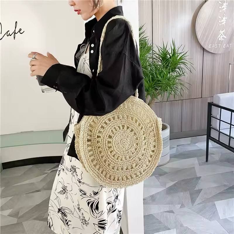کیف حصیری گرد Mar&Co