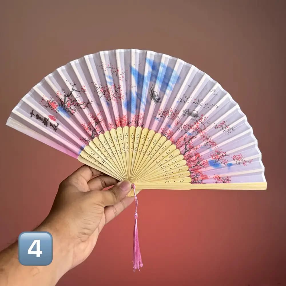 بادبزن کوچک دسته چوبی برند Nature — تصویر ۶