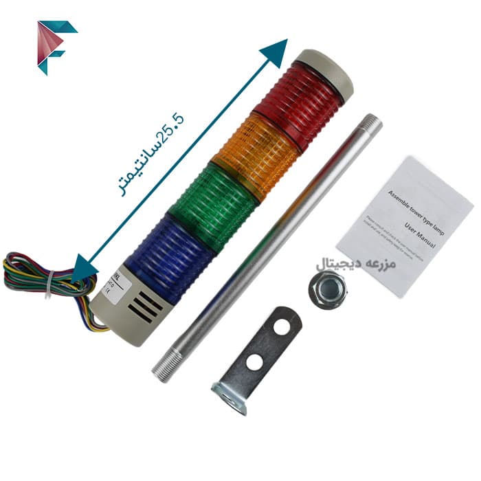 چراغ هشدار LED | آلارم طبقاتی | 4 طبقه | 220 و 24 ولت AC و DC — تصویر ۲