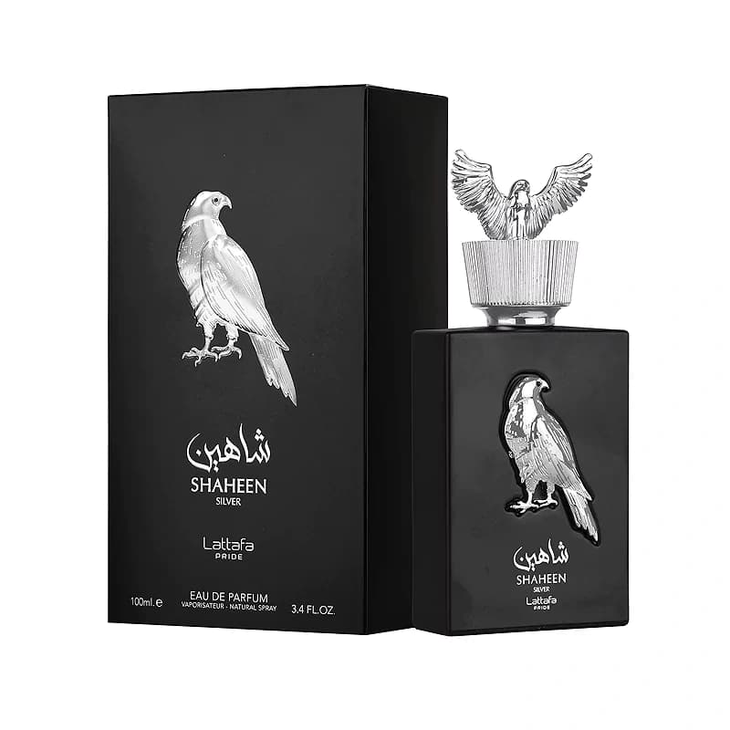 ادکلن مردانه لطافه شاهین سیلور (نقرهای) 100 میلیلیتر — تصویر ۲