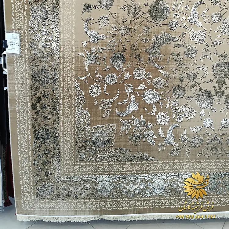 فرش افشان طرح وینتیج 700 شانه زمنیه بژ طرح ویتا — تصویر ۲