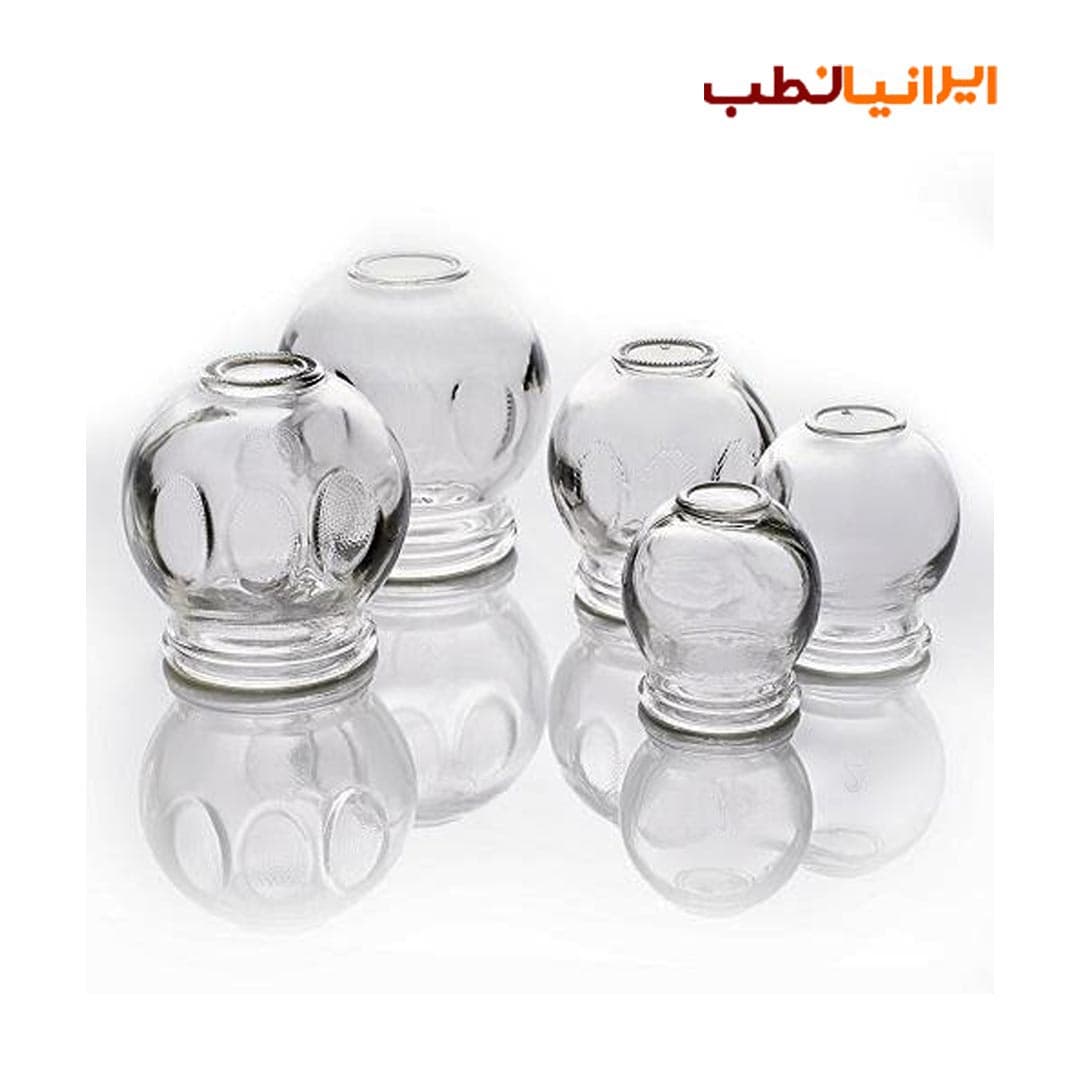 لیوان شیشه ای بادکش گرم Dr.R شماره 3 کارتن 30 عددی — تصویر ۲