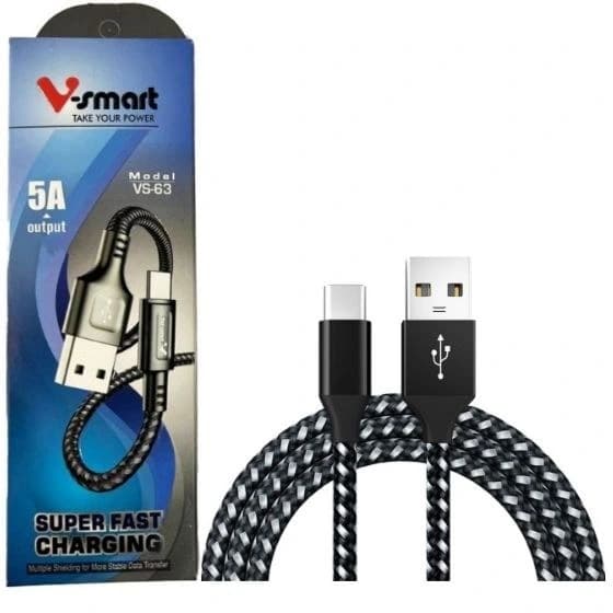 کابل کنفی تبدیل USB به iphone وی اسمارت مدل vs-63 طول یک متر کد 351 — تصویر ۲